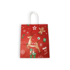 Punga cadou din hartie model Craciun, 26 x 12 x 35, CMR...