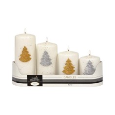 Set lumanari de Craciun 4 piese 70, 80, 100, 120 mm X 5 cm