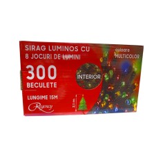 Instalatie de Craciun, 15 metri, sirag luminos cu 8...