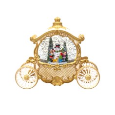 Ornament decorativ de Craciun tip caleasca cu Led, 26 cm,...