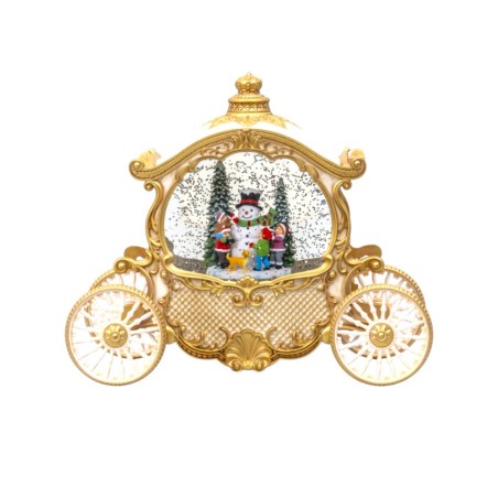 Ornament decorativ de Craciun tip caleasca cu Led, 26 cm, USB 360