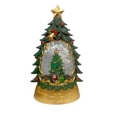 Brăduț Decorativ cu LED, 15 cm – Diferite Modele, Cod 4872