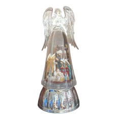 Ornament decorativ de Craciun cu led, in forma inger...