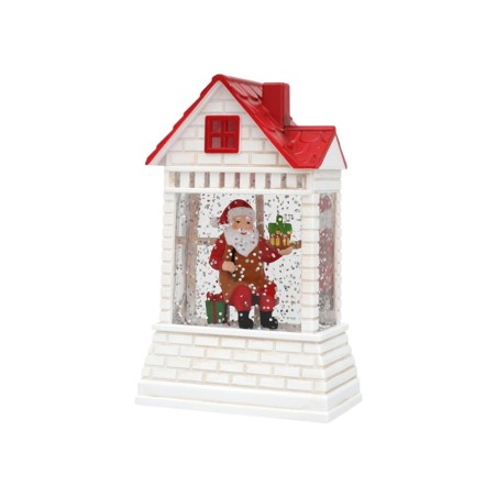 Ornament decorativ de Craciun, in forma de casuta, cu Led, 13 cm, 4725