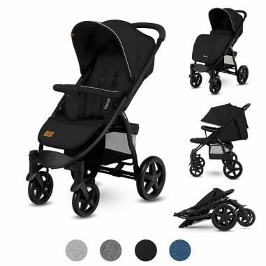 Carucior sport Annet Plus, De la nastere, Cu accesorii, 0 - 22 Kg, Negru Lionelo - produs de calitate si ieftin