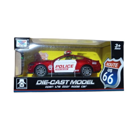 Masina metalica politie cu 2 usi Mustang, K175