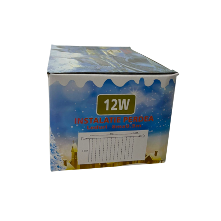 Instalatie perdea cu 200 leduri albastra, 8x0.5 metri, P9138