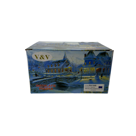 Instalatie perdea cu 200 leduri albastra, 8x0.5 metri, P9138