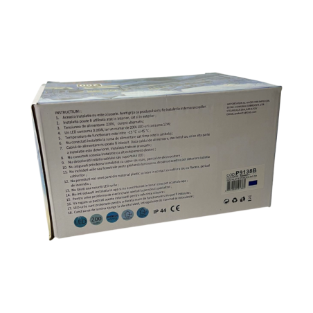 Instalatie perdea cu 125 leduri albastra, 5x0.5 metri, P9137