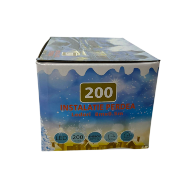 Instalatie perdea cu 125 leduri albastra, 5x0.5...