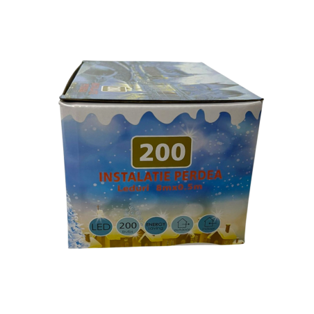 Instalatie perdea cu 125 leduri albastra, 5x0.5 metri, P9137