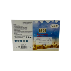 Instalatie liniara cu 120 leduri alb rece,15 metri, P9136