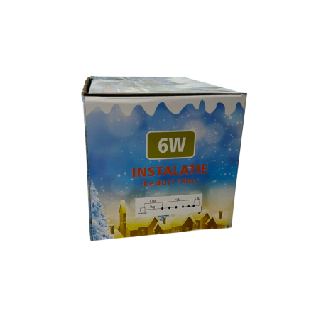 Instalatie liniara cu 200 leduri alb cald, 10 metri, P9113