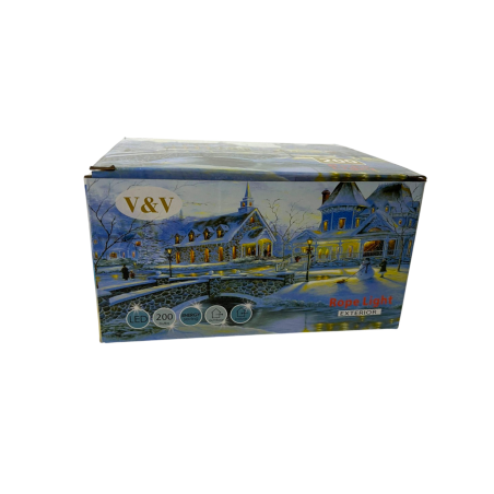 Instalatie liniara cu 200 leduri multicolor, 20 metri, P9114