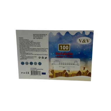 Instalatie liniara cu 100 leduri rosu,10 metri,...