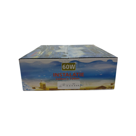 Instalatie liniara cu 1000 leduri albastra, 100 metri, 6027B