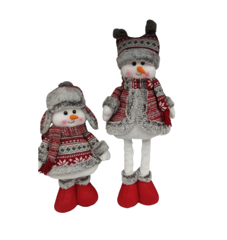 Figurina Decorativa Craciun, Om de Zapada, Picioare Telescopice, Inaltime Reglabila 40-55 cm