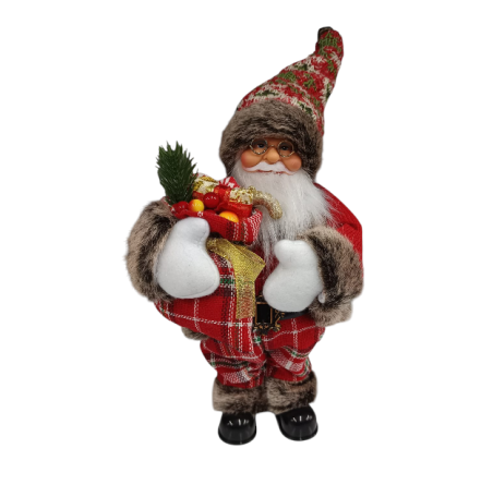 Figurina cu Mos Craciun cu baterii, 28 cm