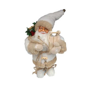 Figurina cu Mos Craciun cu baterii, 28 cm