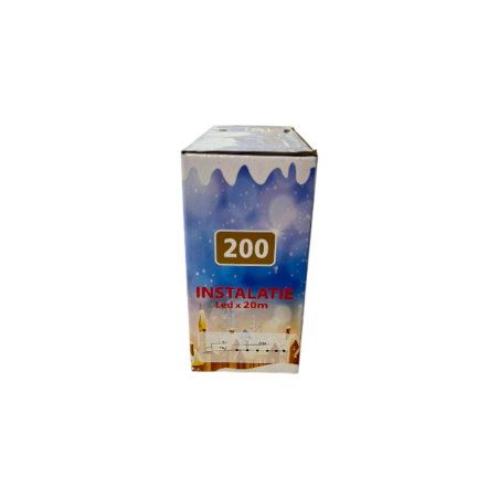 Instalatie de Craciun liniara, 20 m, 200 leduri, 6040M