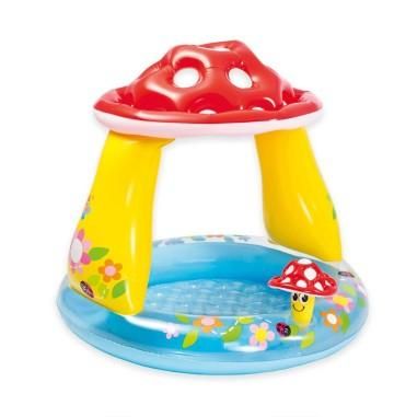 Piscina gonflabila copii, Intex baby, Ciupercuta multicolor, 45 Litri, 102 x 89 cm, 57114 - Intex produs de vanzare-poza- 1