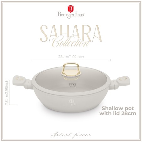 Cratita cu capac 28 cm, 4.5 Litri, BH 8068, Sahara Collection, Berlinger Haus