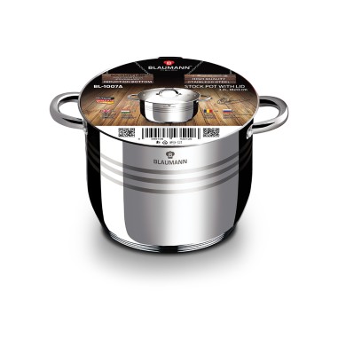 Oala inox cu capac, BL-1007A, 18 cm, Gourmet...