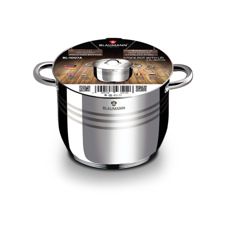 Oala inox cu capac, BL-1007A, 18 cm, Gourmet Line Blaumann