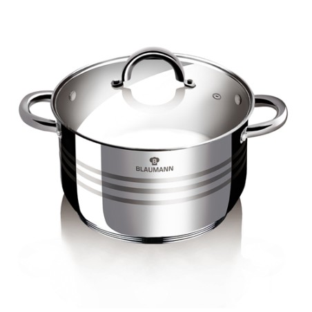 Oala inox cu capac, BL-1007A, 18 cm, Gourmet Line Blaumann