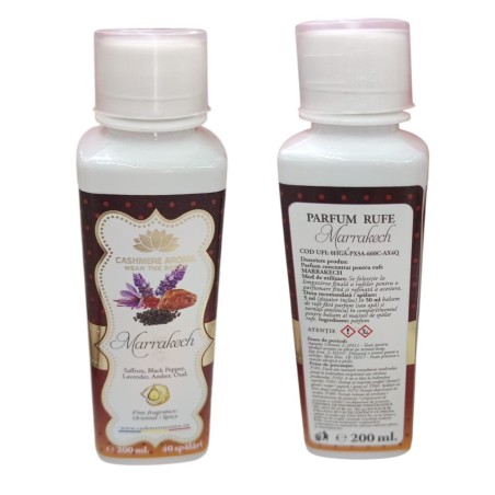Parfum de rufe albe si color, 200 ml, 40 spalari, Marrakech, Cashmere Aroma