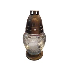 Candela din sticla cu capac, timp ardere 8H, 16.5x8 cm,...