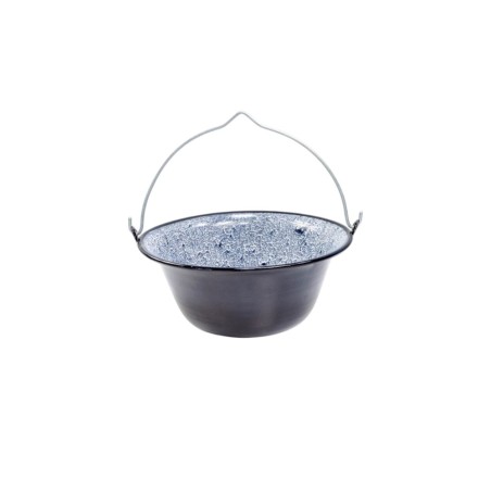 Ceaun emailat rezistent, 8 litri, negru