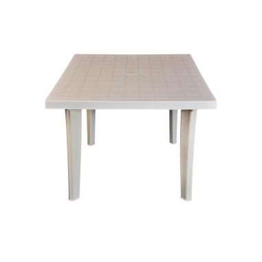 Masa pentru gradina din plastic patrata alba...