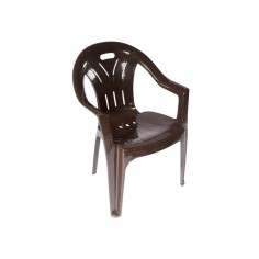 Scaun pentru gradina din plastic maro, 56X80 cm, marca Sterk