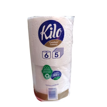 Set hartie igienica Kilo 5 straturi, 6 role, 1 kg