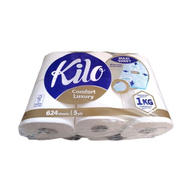 Set hartie igienica Kilo 5 straturi, 6 role, 1 kg