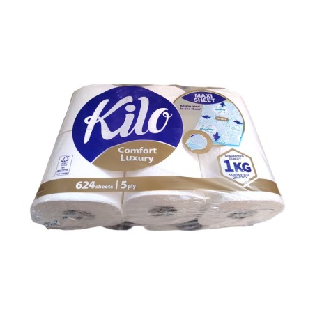 Set hartie igienica Kilo 5 straturi, 6 role, 1 kg