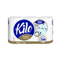 Set hartie igienica Kilo 5 straturi, 6 role, 1 kg