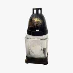 Candela din sticla cu capac, timp ardere 4-6H, 14x7 cm,...