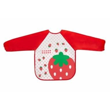 Bocioland - Baveta impermeabila, Cu maneci lungi, 40x35 cm, Strawberry Bocioland - produs de calitate si ieftin