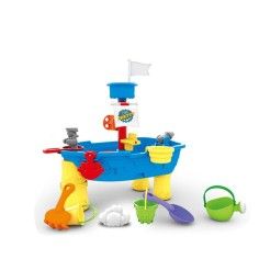 Masuta de activitati pentru apa si nisip Sandy Jack, Cu accesorii, 8 jucarii, Multicolor Petite&Mars - produs de calitate si ief