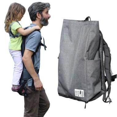 HOMB - Rucsac multifunctional, Pentru transport copii, Reglabil, 18 luni+, Greutate maxima 25 kg, Albastru HOMB - produs de cali