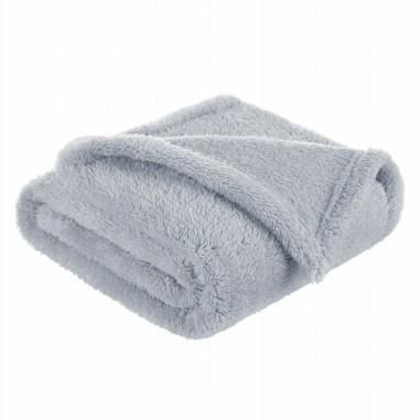 Bocioland - Paturica pufoasa pentru copii, Din fleece, mare 80 x 100 cm, Gray Bocioland - produs de calitate si ieftin