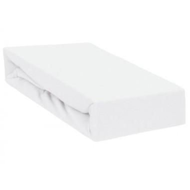 Qmini - Cearceaf impermeabil cu elastic, patut 120x60 cm, Din jerseu, White Qmini - produs de calitate si ieftin