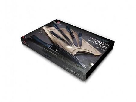 Set de Cutite cu tocator bambus, 6 piese , Aquamarine Collection, Berlinger Haus, BH 2553, albastru - Berlinger Haus produs de v