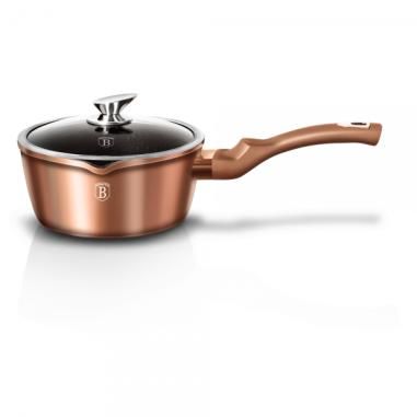 Oala pentru sosuri cu capac, 1.2 Litri, Berlinger Haus, 16 cm, Rose Gold Collection, BH 1524