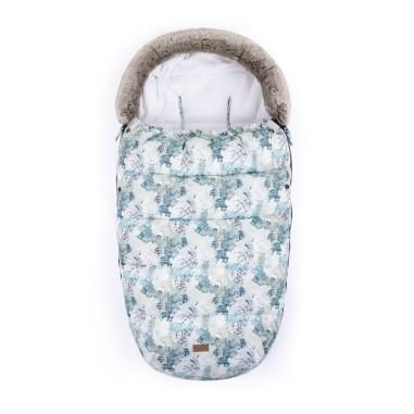 Sac de iarna impermeabil Comfy, 4 in 1, Cu blanita si interior din fleece, Universal, Pentru carucior, 100 x 55 cm, Albastru Pet