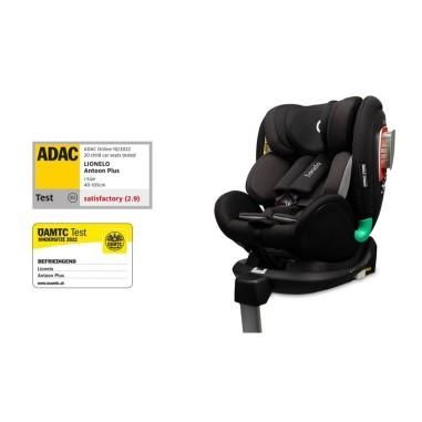 Scaun auto I-size Antoon Plus, Pozitie somn, Protectie laterala, Rotire 360 grade, 0-18 kg, Cu Isofix, Negru Lionelo - produs de