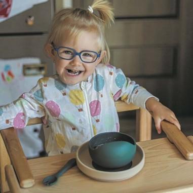 Bol din silicon fara BPA, Cu ventuza, TAKE&MATCH, 6 luni+, 350 ml, Verde Inchis Petite&Mars - produs de calitate si ieftin