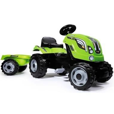 Tractor cu pedale si remorca Smoby Farmer XL verde